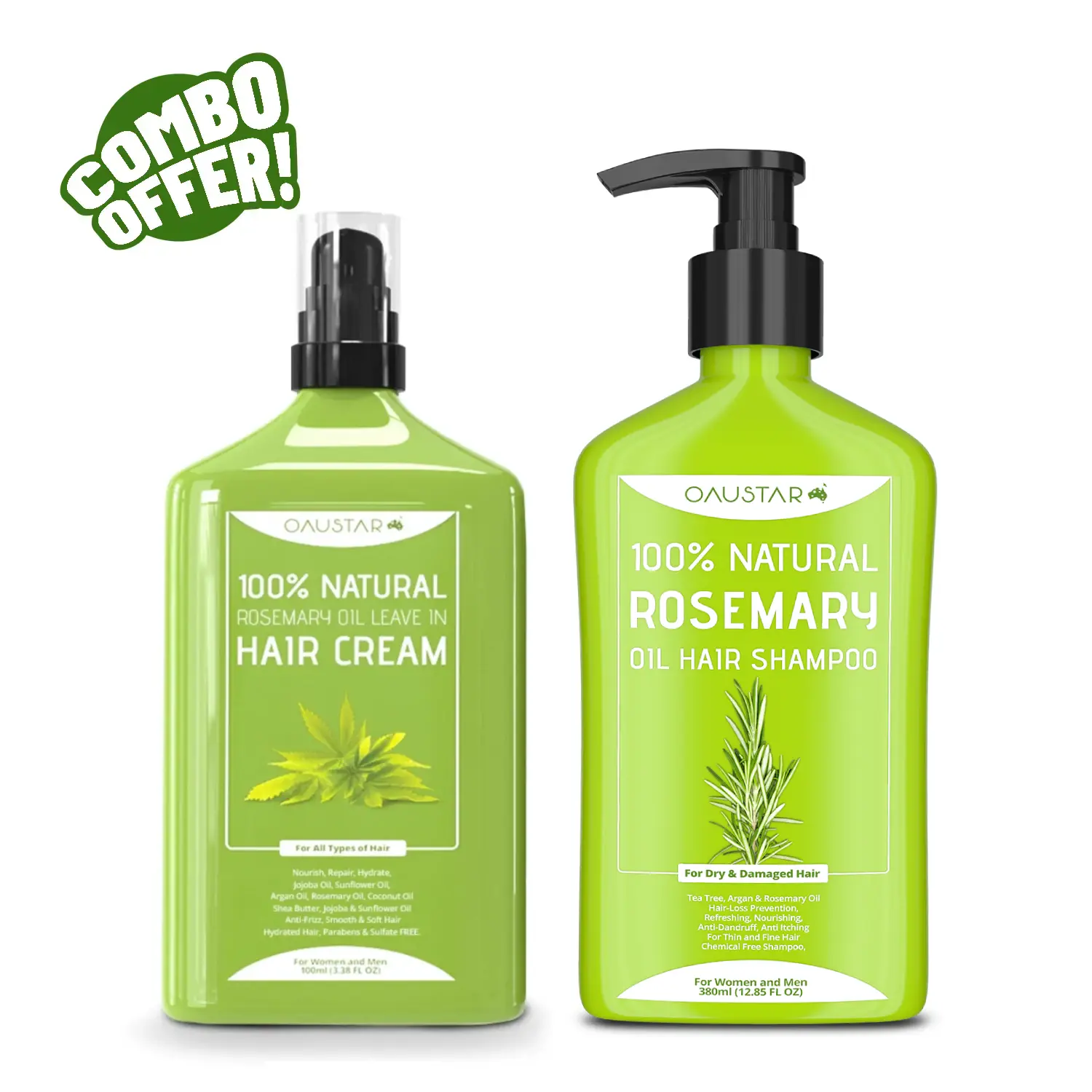 rosemary hair cream and rosemary hair shampoo